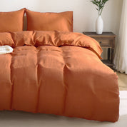 100% Linen Duvet Cover - Caramel Duvet Cover Only