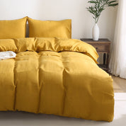 100% Linen Duvet Cover - Yellow Duvet Cover Only