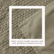 100% Cotton Honeycomb Waffle Garment Washed Quilt Set - Genevieve Collection