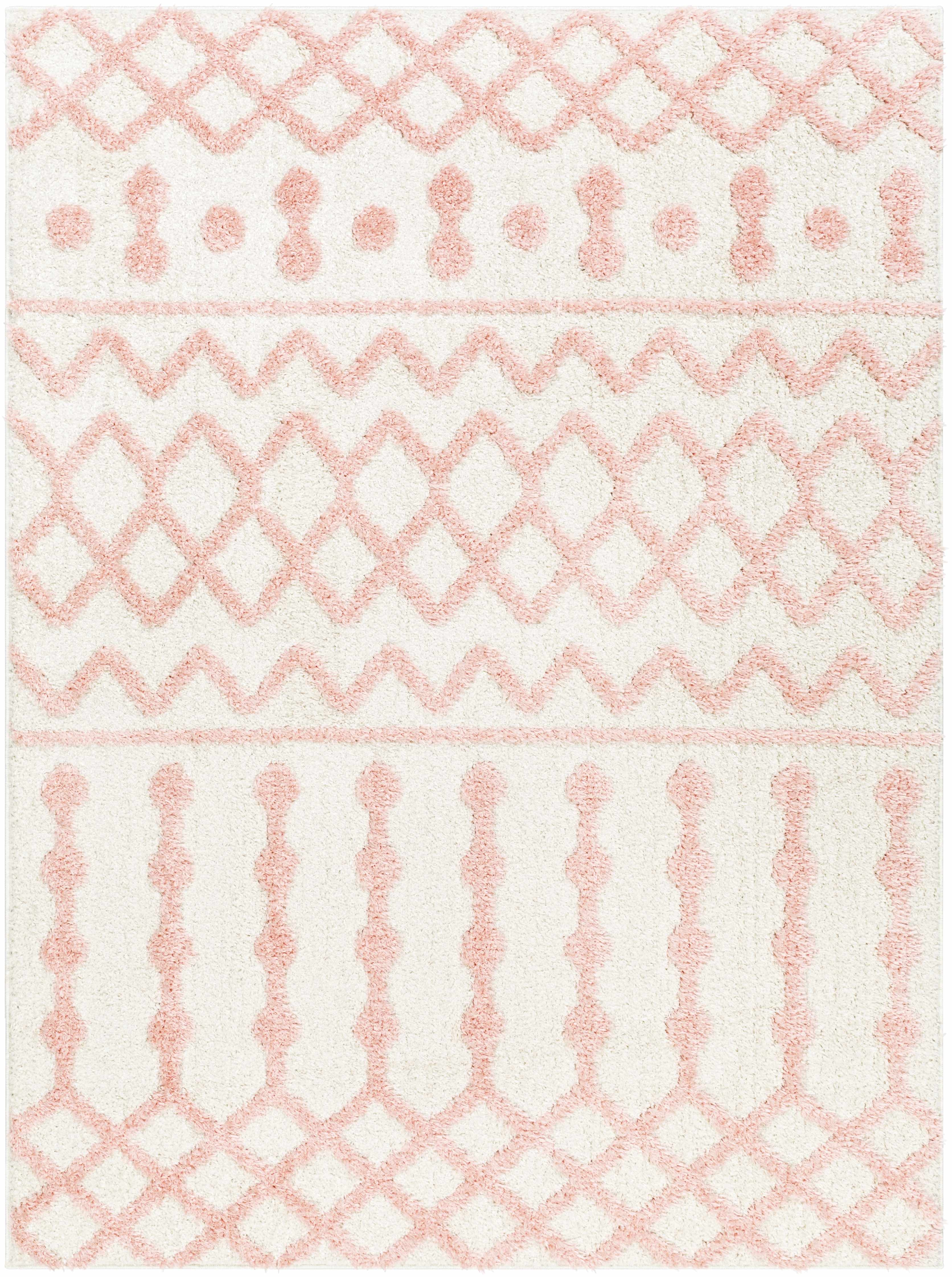 Darva Pink Plush Area Carpet