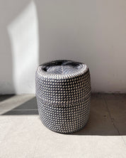 Black & Natural Basket with Lid