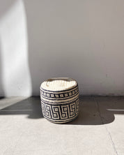 Black & Natural Basket with Lid