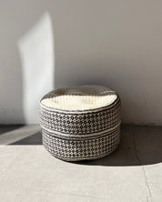 Black & Natural Basket with Lid