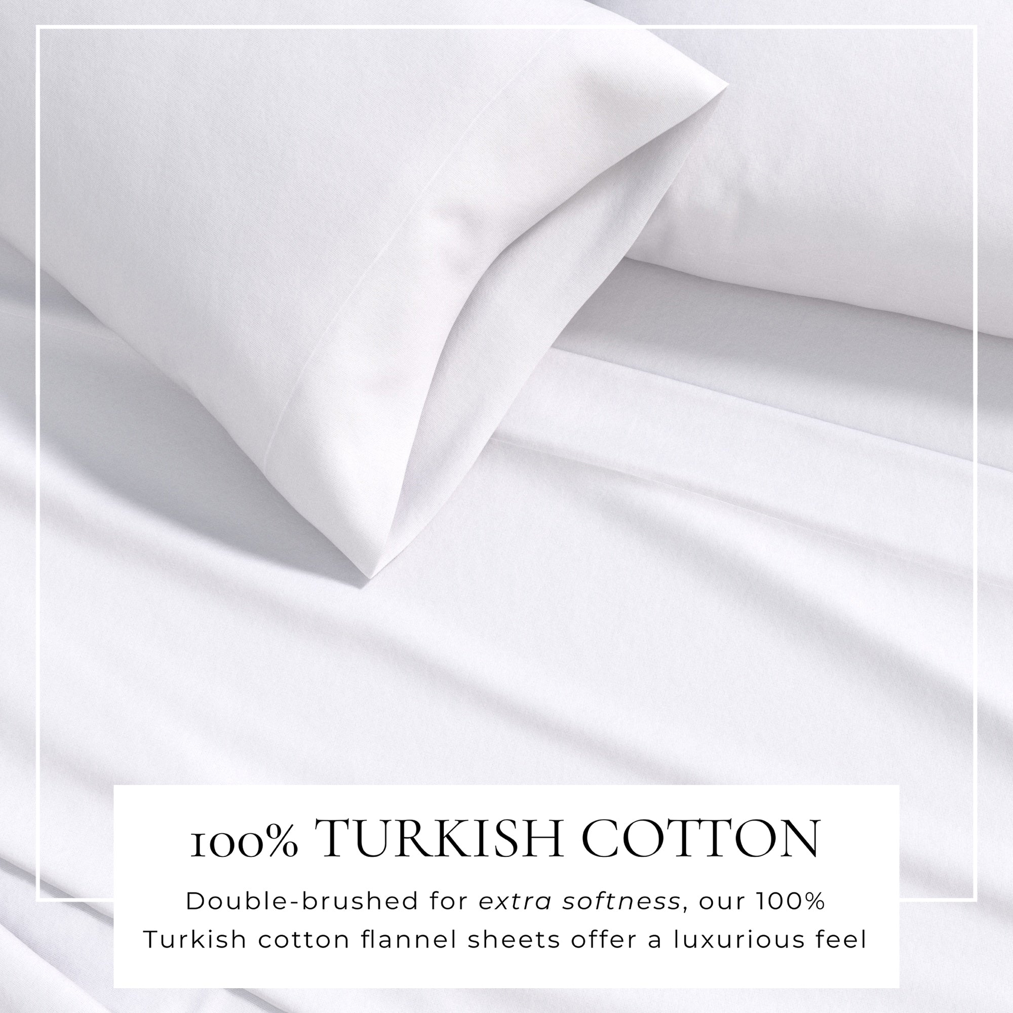 Cotton Solid Flannel Sheet - Nordic Collection
