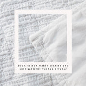 100% Cotton Honeycomb Waffle Garment Washed Quilt Set - Genevieve Collection