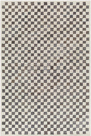 Halen Taupe Checkered Area Rug
