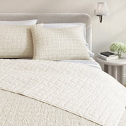 100% Cotton Honeycomb Waffle Garment Washed Quilt Set - Genevieve Collection