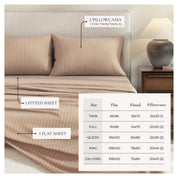 Turkish Cotton Flannel Sheet Set - Plaid & Stripe Collection