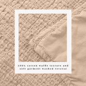 100% Cotton Honeycomb Waffle Garment Washed Quilt Set - Genevieve Collection
