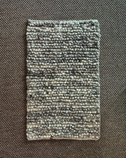 Fatima Bobble Wool Area Rug in Gray 2.5ft by 4ft