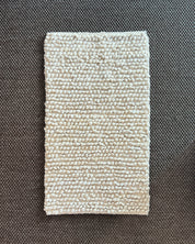 Fatima Bobble Wool Area Rug in White 2.5ft by 4ft