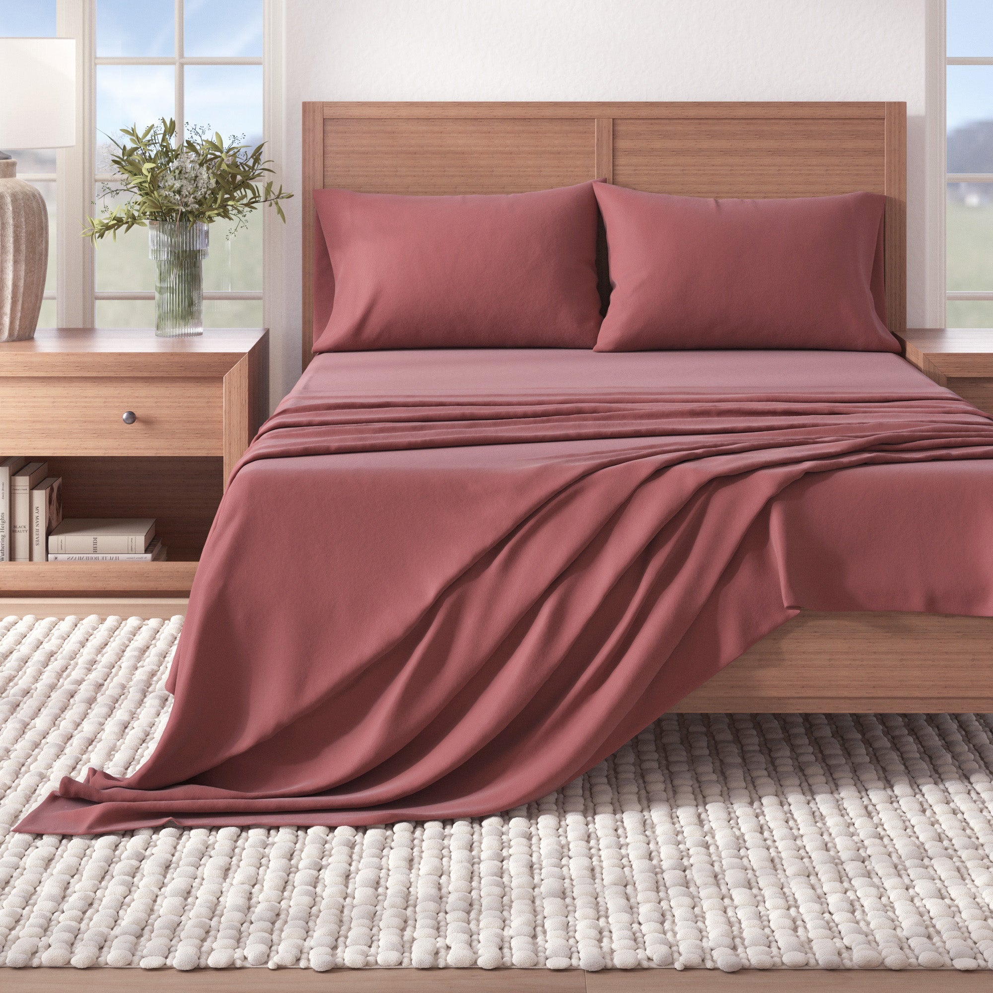 Cotton Solid Flannel Sheet - Nordic Collection