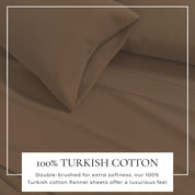 Cotton Solid Flannel Sheet - Nordic Collection