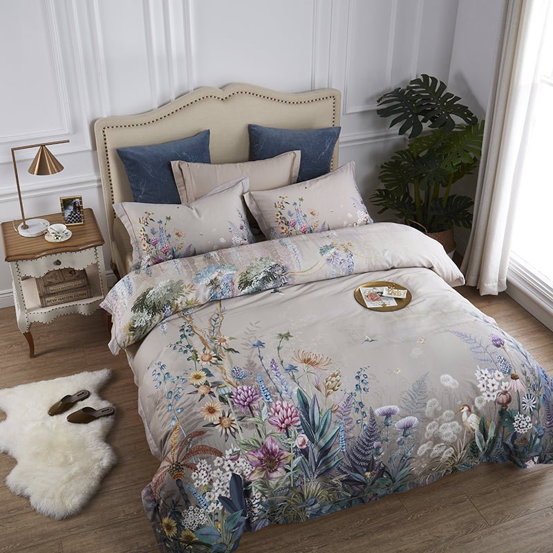 Enchanted Garden Bedding Set on a bed - high angle view