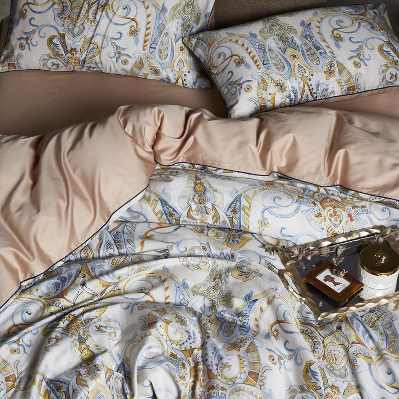 Champagne Dream Bedding Set on a bed
