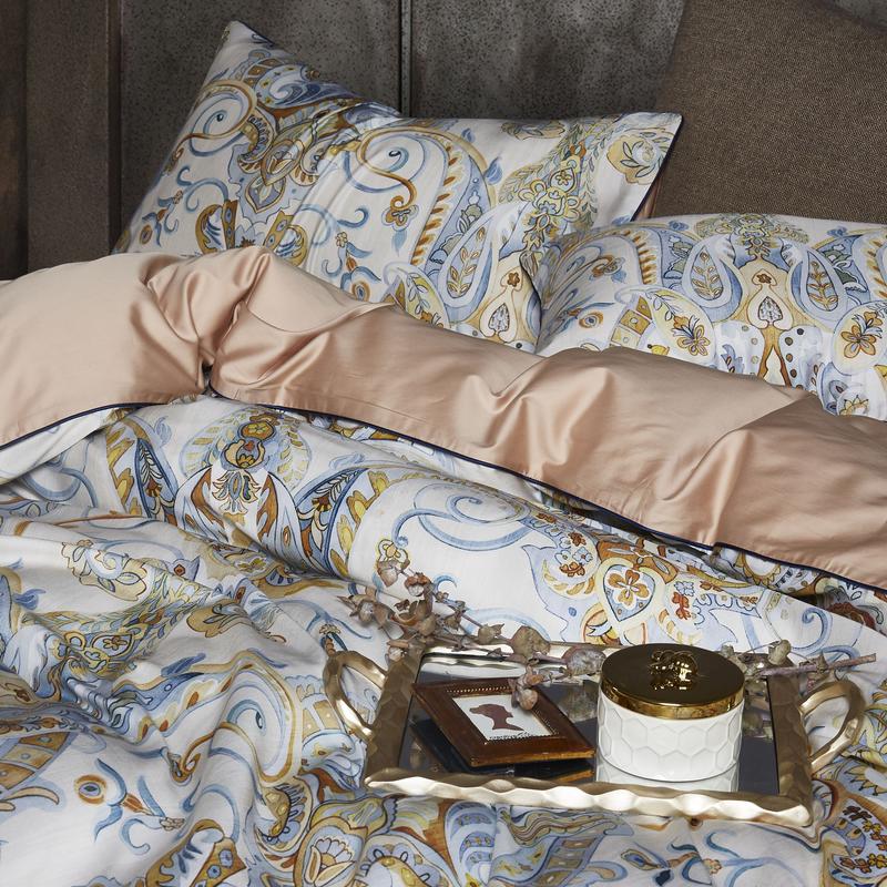 Champagne Dream Bedding Set on a bed