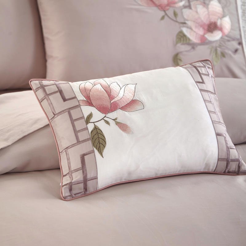 Cherry Blossom Bedding Set | 600 TC Embroidered Egyptian Cotton