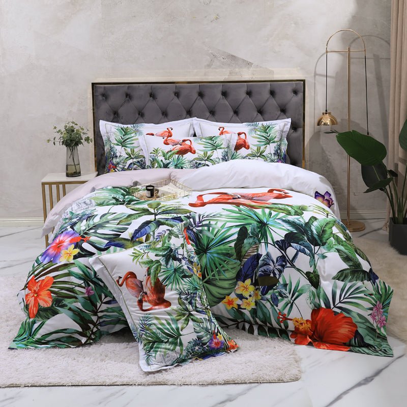 Coastal bedding, tropical bedding, unique duvet cover, duvet cover full/queen, indie popular aesthetic decor, duvet cover queen, maximalist decor