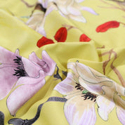 Close up of fabric from the Sunlight Blossoms Bedding Set
